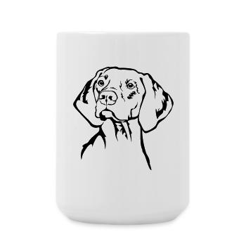 Magyar Vizsla Kopf - Große Tasse 440 ml - Weiß - Vorne