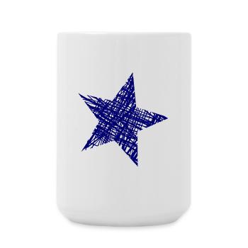 STERN. STERNE. STERN. STERNE. FEST. JAHRESTAG - Große Tasse 440 ml - Weiß - Vorne