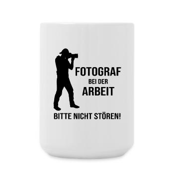 Fotograf bei der Arbeit - Große Tasse 440 ml - Weiß - Vorne