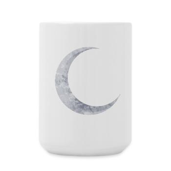delicate shimmering silver moon - Large Mug 440 ml - white - Front