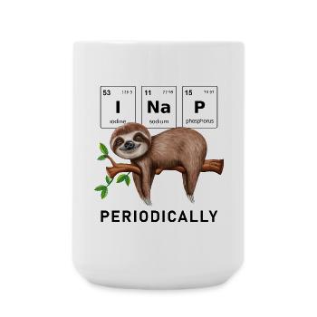 I nap periodically funny sloth saying - Large Mug 440 ml - white - Front