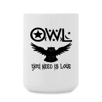 Owl you need is Love - Große Tasse 440 ml - Weiß - Vorne