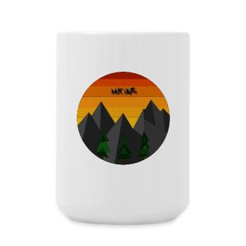 Hiking geometric - Large Mug 440 ml - white - Front