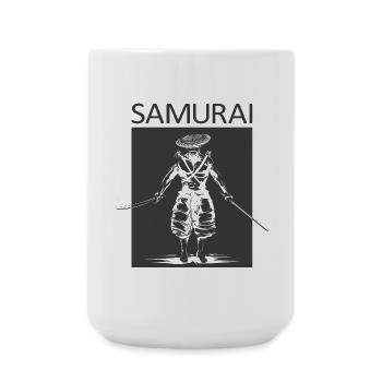 Samurai Swordsman Symbol Martial Arts Logo icon - Large Mug 440 ml - white - Front