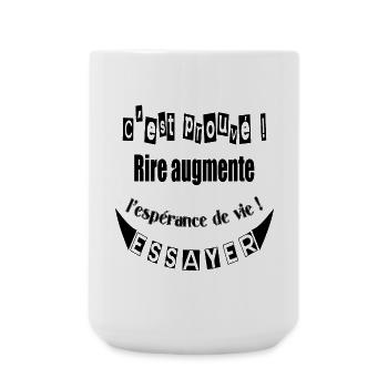 rire - Grande tasse 440 ml - blanc - Devant