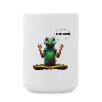 Yoga frog - Große Tasse 440 ml - Weiß - Vorne
