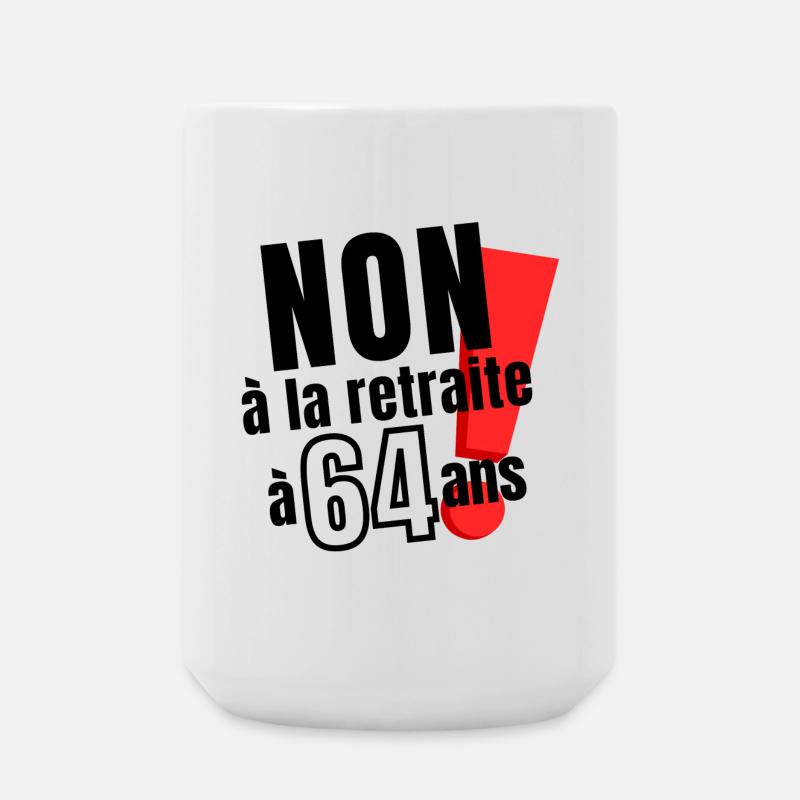 réforme des retraites, retraité, réforme Macron - Grande tasse 440 ml - blanc