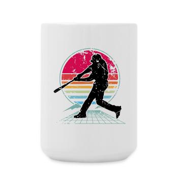 Base-ball - Grande tasse 440 ml - blanc - Devant
