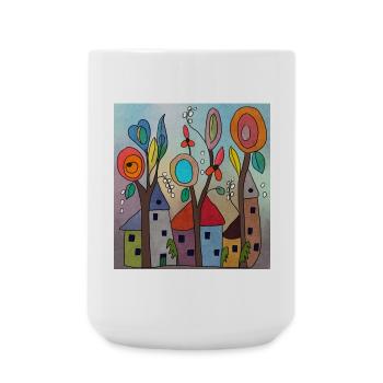 Elfendörfchen - Große Tasse 440 ml - Weiß - Vorne