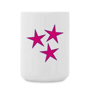 ETOILE. ETOILES. STAR. FÊTE. ANNIVERSAIRE. NOËL - Grande tasse 440 ml - blanc - Devant