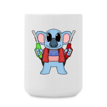 Gas station attendant Koala gas station - Large Mug 440 ml - white - Front