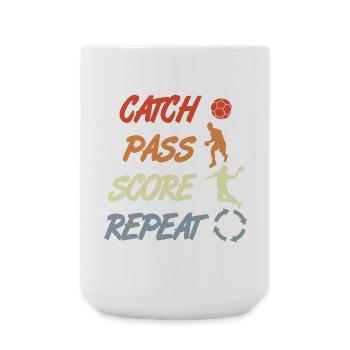 Handball Vintage Look - Große Tasse 440 ml - Weiß - Vorne