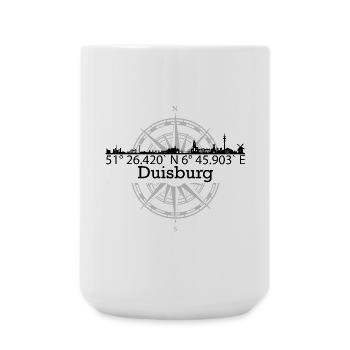 Skyline Duisburg - Große Tasse 440 ml - Weiß - Vorne