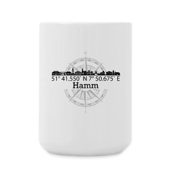 Koordinaten Hamm - Große Tasse 440 ml - Weiß - Vorne