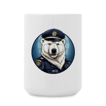 Polar Bear Police - Large Mug 440 ml - white - Front