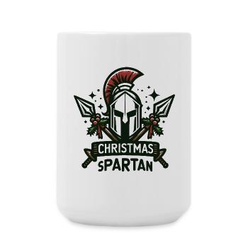 Spartan Christmas Muscle – Bodybuilding-Geschenk - Große Tasse 440 ml - Weiß - Vorne