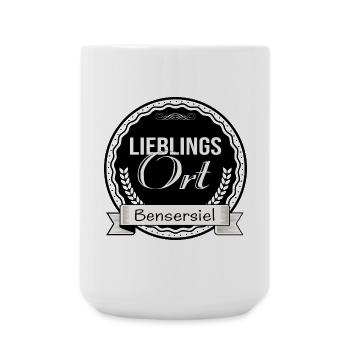 Lieblingsort Bensersiel - Große Tasse 440 ml - Weiß - Vorne