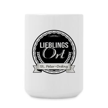Lieblingsort St. Peter-Ording - Große Tasse 440 ml - Weiß - Vorne