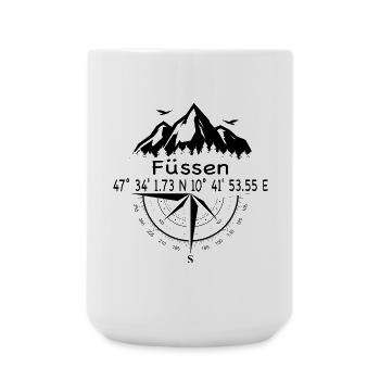 Koordinaten Füssen - Große Tasse 440 ml - Weiß - Vorne