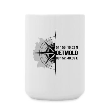 Koordinaten Detmold - Große Tasse 440 ml - Weiß - Vorne