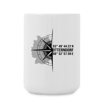 Koordinaten Otterndorf - Große Tasse 440 ml - Weiß - Vorne