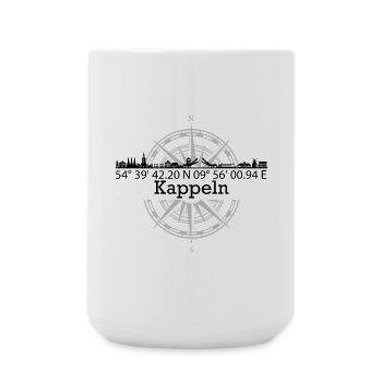 Koordinaten Skyline Kappeln - Große Tasse 440 ml - Weiß - Vorne