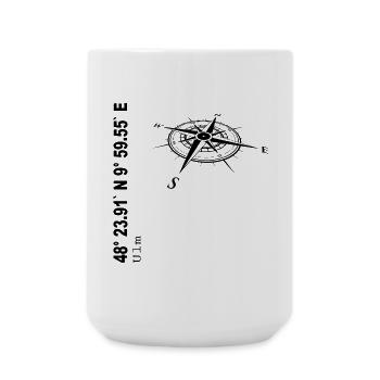 Koordinaten Ulm - Große Tasse 440 ml - Weiß - Vorne