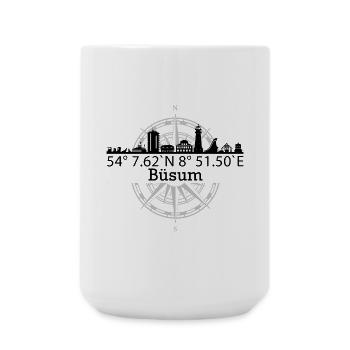 Koordinaten Büsum - Große Tasse 440 ml - Weiß - Vorne