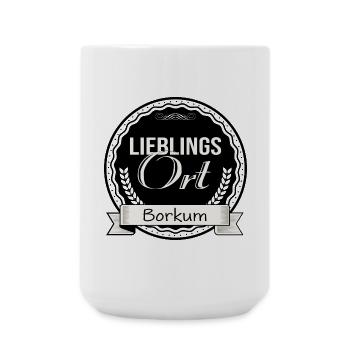 Lieblingsort Borkum - Große Tasse 440 ml - Weiß - Vorne