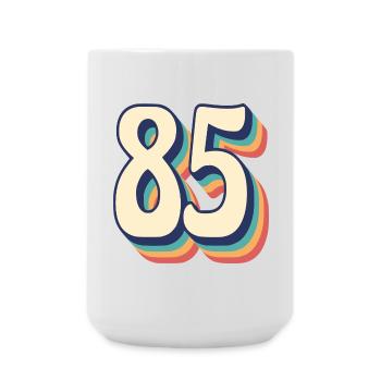 Vintage Retro T-Shirt Number 85 Eighty Five - Large Mug 440 ml - white - Front