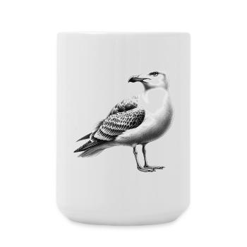Möwe - Große Tasse 440 ml - Weiß - Vorne