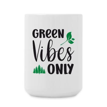 Green Vibes Only - Large Mug 440 ml - white - Front