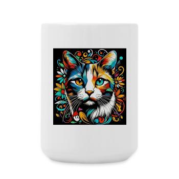 Cat - Large Mug 440 ml - white - Front