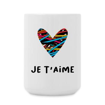 LOVE. COUPLE. JUST MARRIED. Bachelorette party. VALENTINE'S DAY. - Large Mug 440 ml - white - Front
