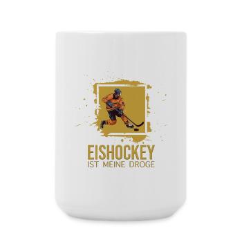 Eishockey ist meine Droge - Große Tasse 440 ml - Weiß - Vorne