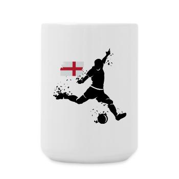 Fußball England Fan Spieler Explosion EM 2024 icon - Große Tasse 440 ml - Weiß - Vorne