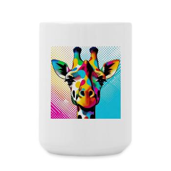 Giraffe Pop Art - Große Tasse 440 ml - Weiß - Vorne