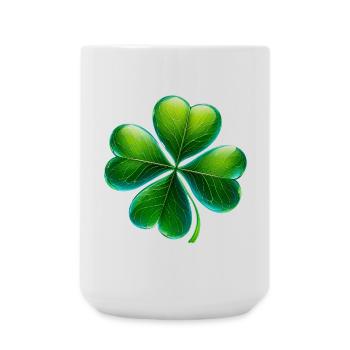 Trèfle à quatre feuilles - Grande tasse 440 ml - blanc - Devant
