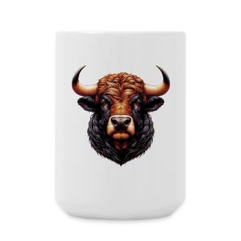 Stier - Große Tasse 440 ml - Weiß - Vorne