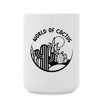 Cactus Plants Nature Landscape Desert Sun Icon - Large Mug 440 ml - white - Front
