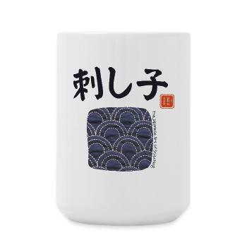 Sashiko - Japanese Embroidery - Embroidery - Japan - Large Mug 440 ml - white - Front