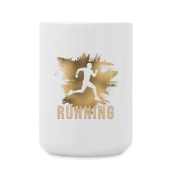 Running - Große Tasse 440 ml - Weiß - Vorne