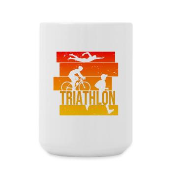 Triathlon - Große Tasse 440 ml - Weiß - Vorne