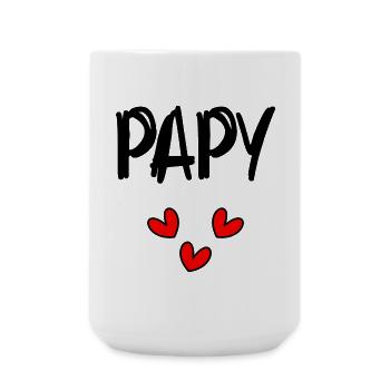 GRANDPA. FATHER'S DAY. HAPPY FATHER'S DAY. I LOVE YOU. - Large Mug 440 ml - white - Front
