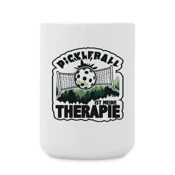 Pickleball Therapie Schläger Freizeitsport - Große Tasse 440 ml - Weiß - Vorne