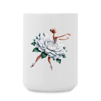 Ballet dancer with tutu - Large Mug 440 ml - white - Front
