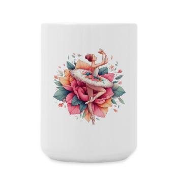 Ballet dancer with tutu - Large Mug 440 ml - white - Front