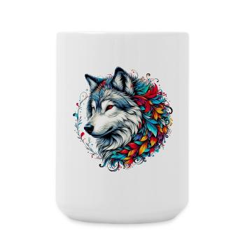 Loup - Grande tasse 440 ml - blanc - Devant