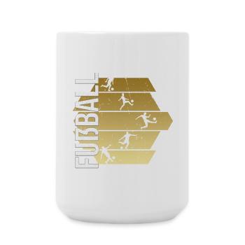 Fußball - Große Tasse 440 ml - Weiß - Vorne