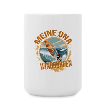 Meine DNA - Windsurfen - Große Tasse 440 ml - Weiß - Vorne